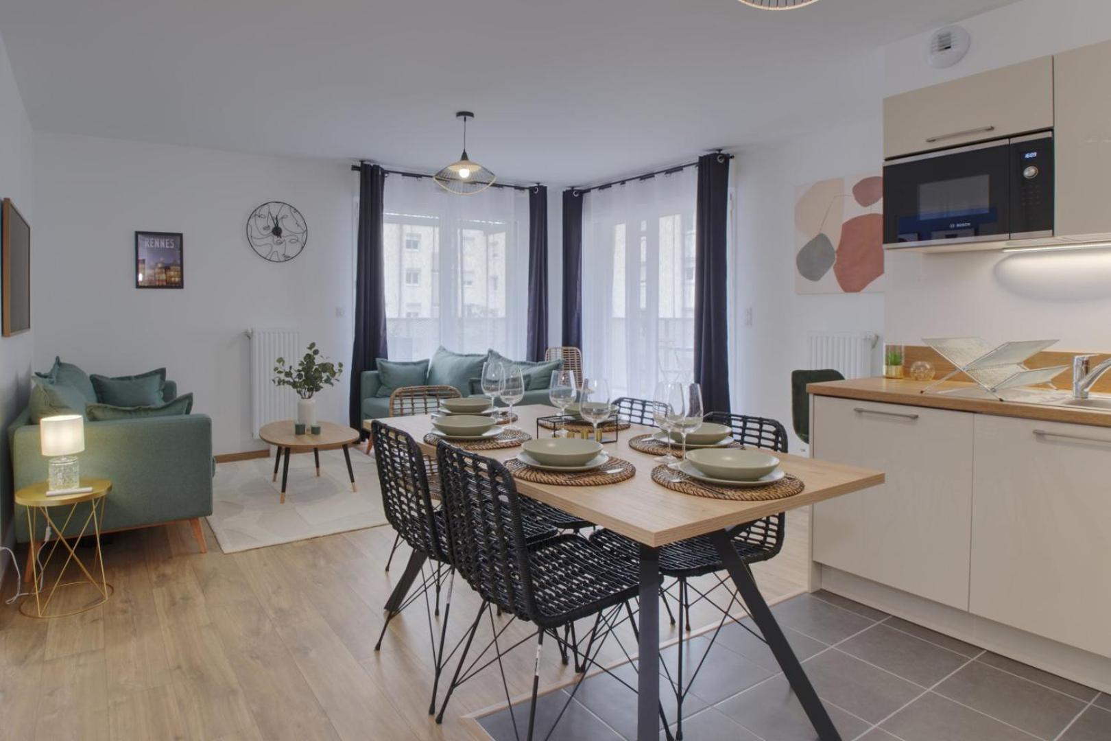 Le Normand- Appartement Neuf, 3 Chambres, Terrasse Rennes Luaran gambar